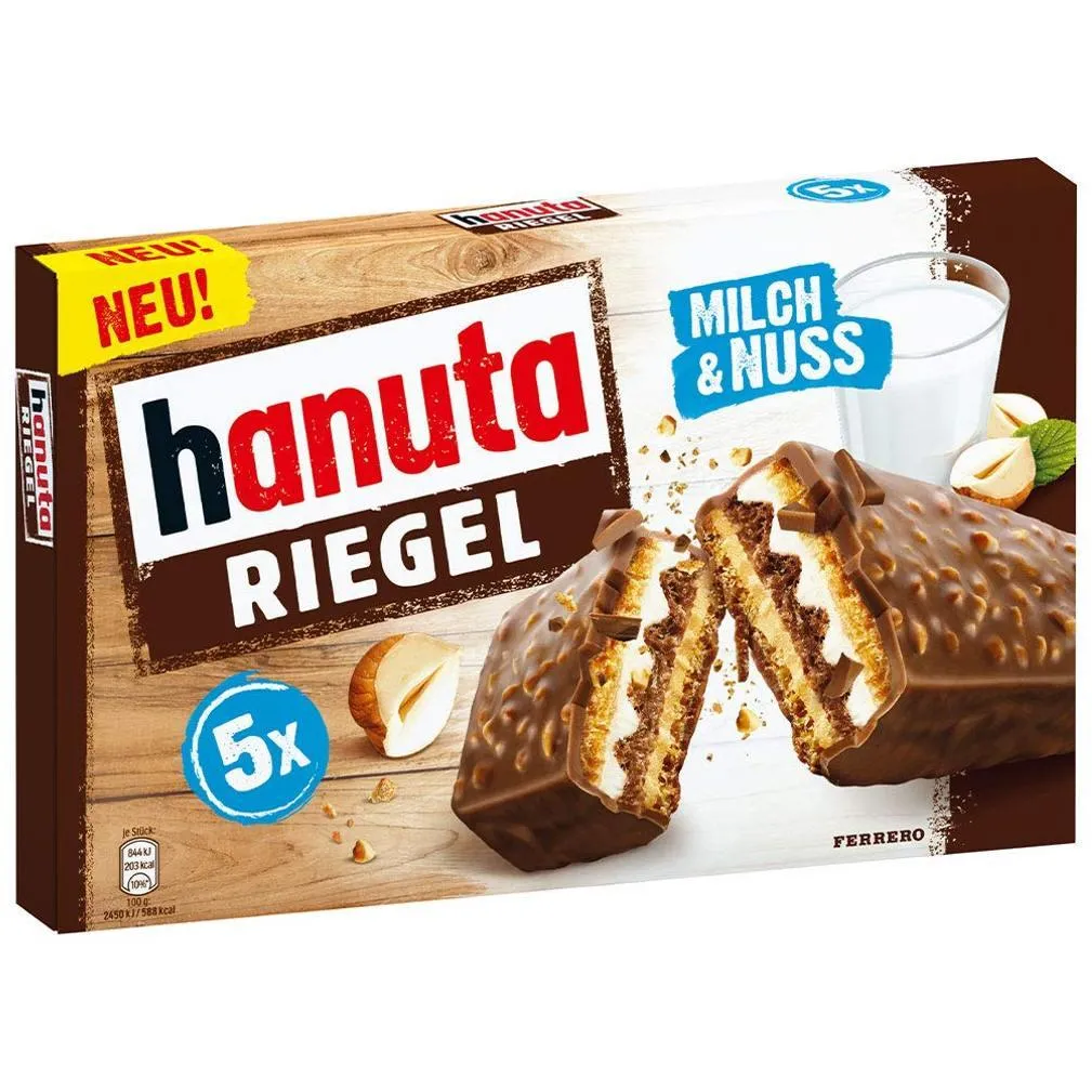 Ferrero Hanuta Riegel Bars 5 pcs - 173 g
