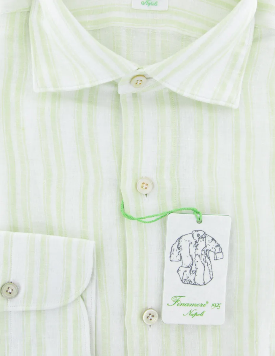 Finamore Napoli Light Green Shirt - Extra Slim