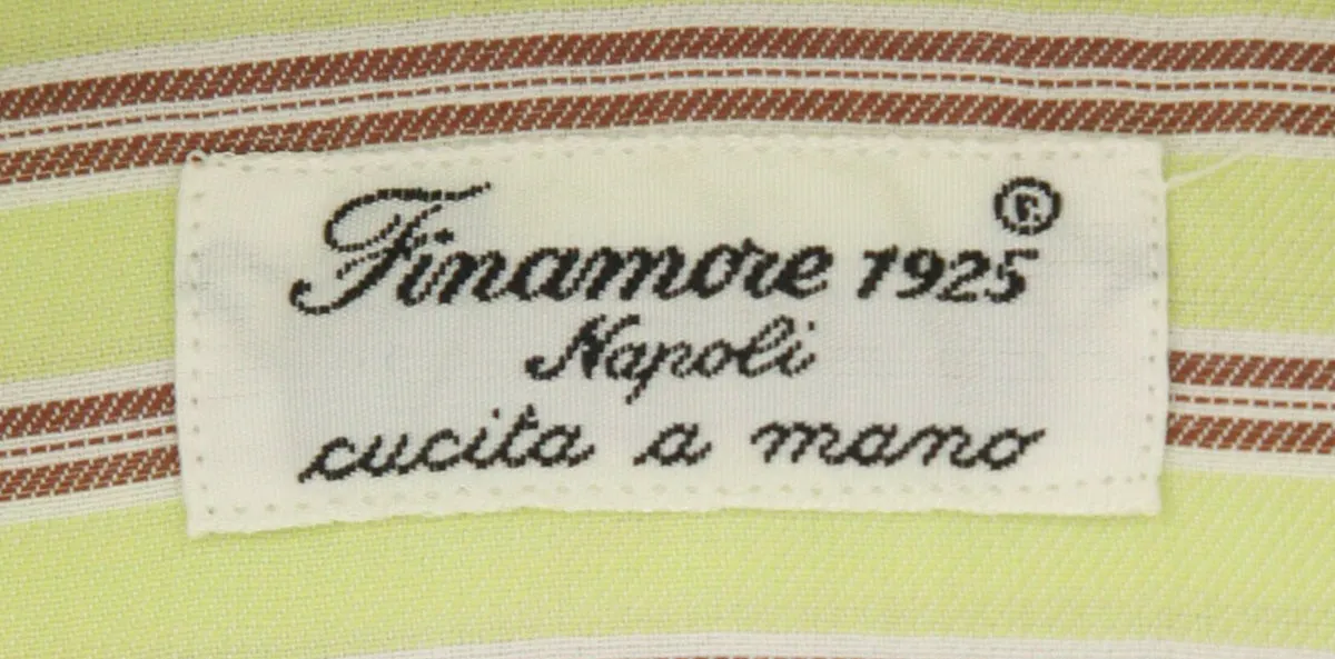 Finamore Napoli Light Green Shirt - Slim
