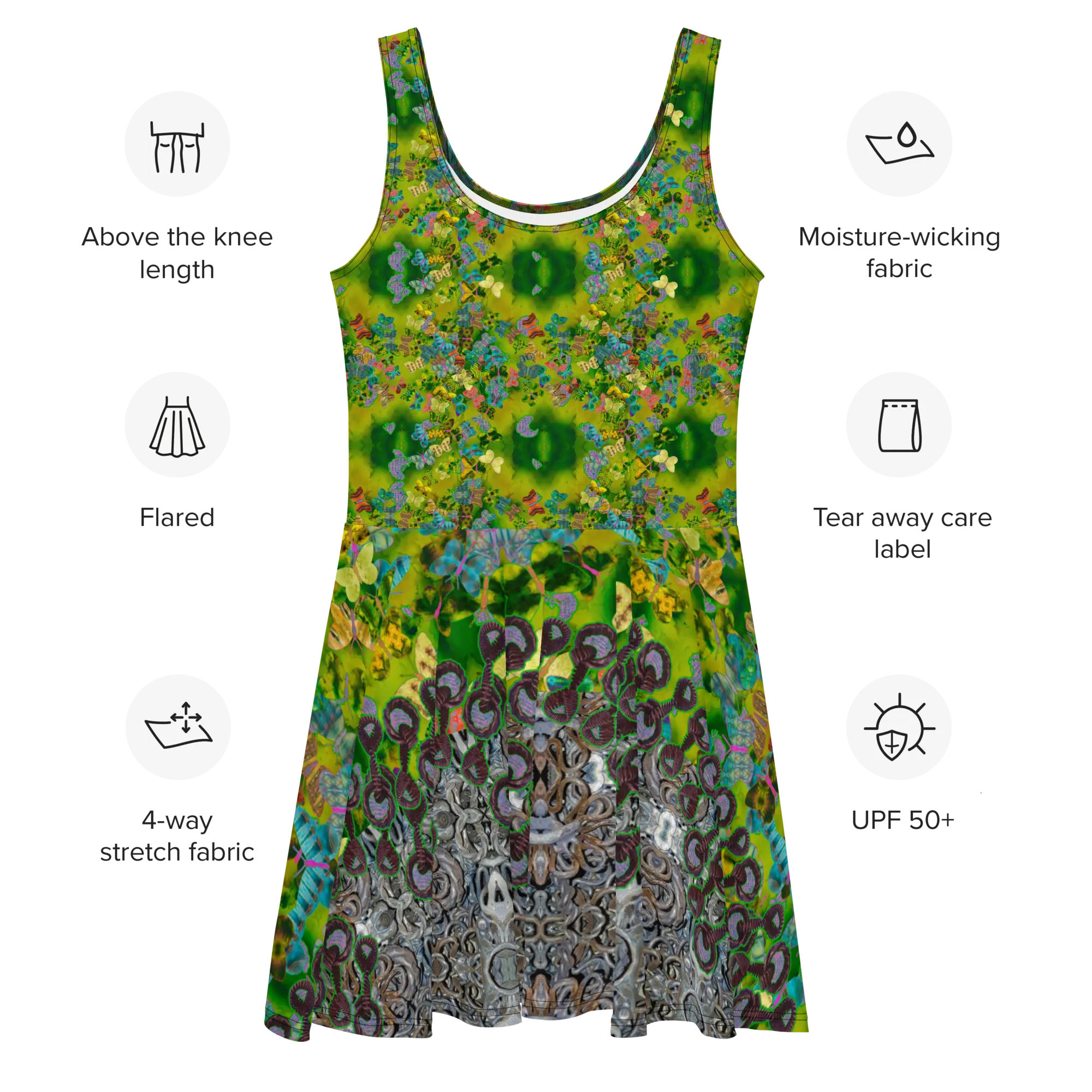 Fitted Skater Dress (Her/Muliebris)(Butterfly Glade, Shoal Solstice, GNHV8.5) RJSTH@Fabric#5 RJSTHw2021 RJS