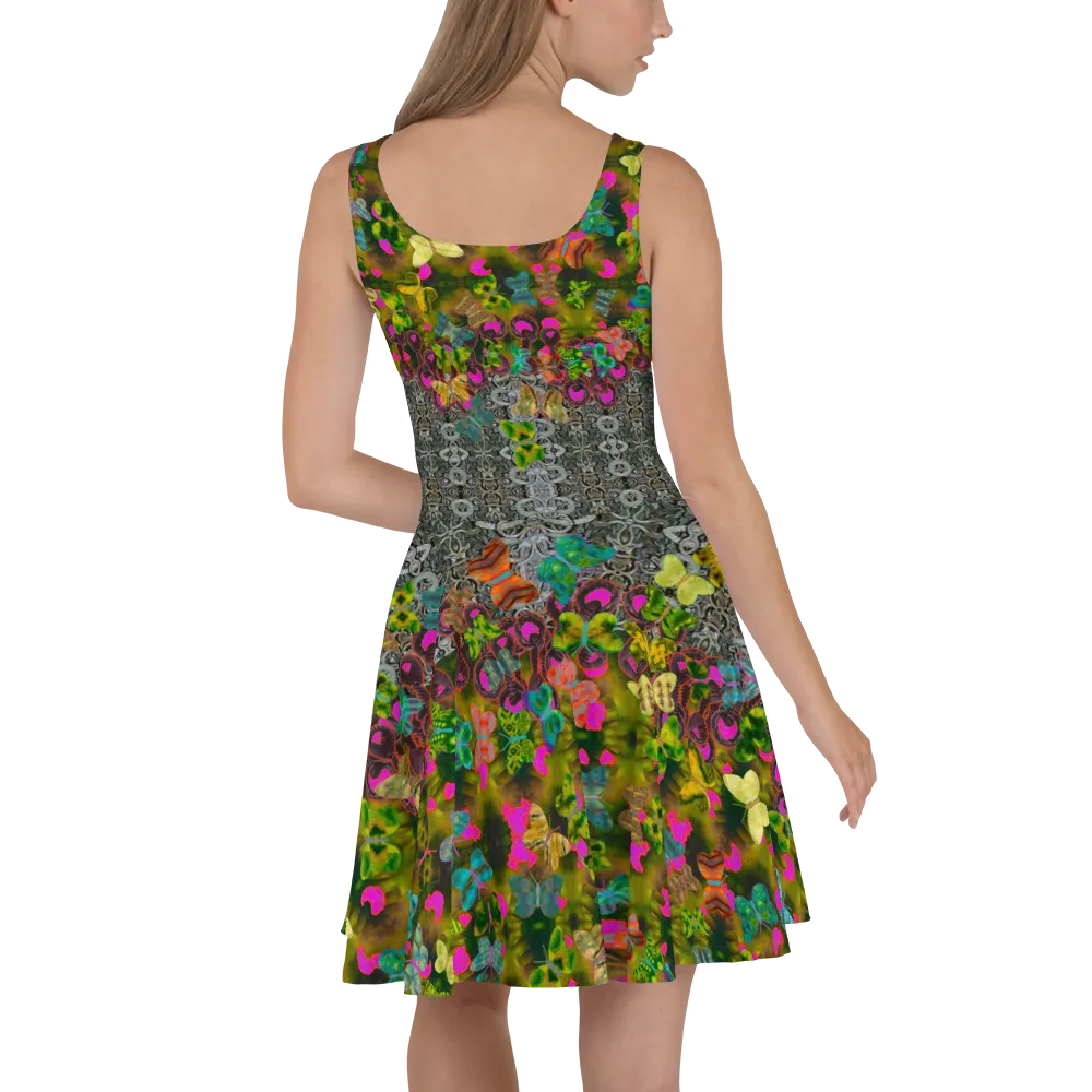 Fitted Skater Dress (Her/Muliebris)(Butterfly Glade, Shoal Solstice, GNHV8.7) RJSTH@Fabric#7 RJSTHw2021 RJS