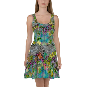 Fitted Skater Dress (Her/Muliebris)(Butterfly Glade, Shoal Solstice, GNHV8.9) RJSTH@Fabric#9 RJSTHw2021 RJS