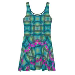 Fitted Skater Dress (Her/Muliebris)(Grail Night Flower) RJSTH@Fabric#9 RJSTHS2020 RJS