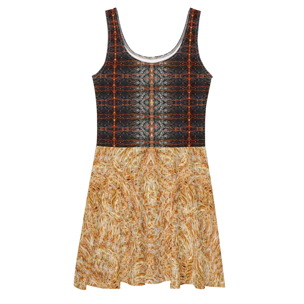 Fitted Skater Dress (Her/Muliebris)(Rind#12 Tree Link Ouroboros Smith Fabric) RJSTHW2021 RJS