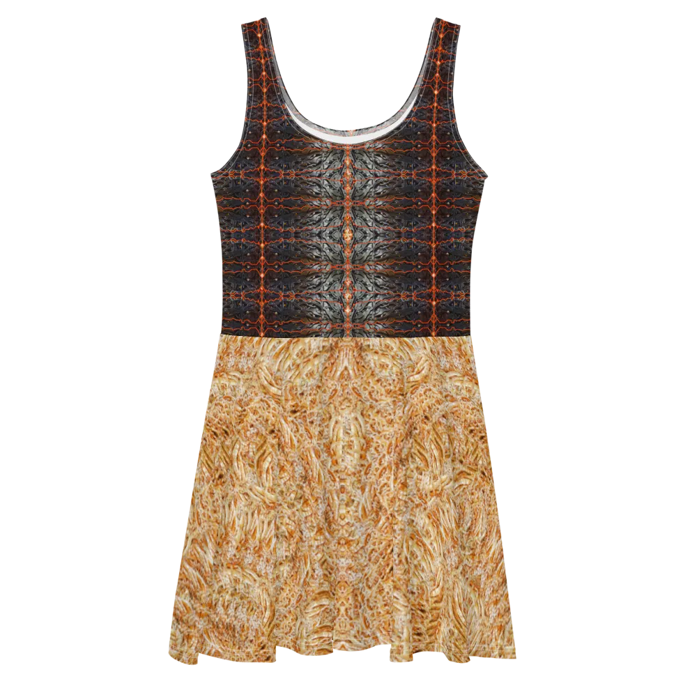 Fitted Skater Dress (Her/Muliebris)(Rind#12 Tree Link Ouroboros Smith Fabric) RJSTHW2021 RJS