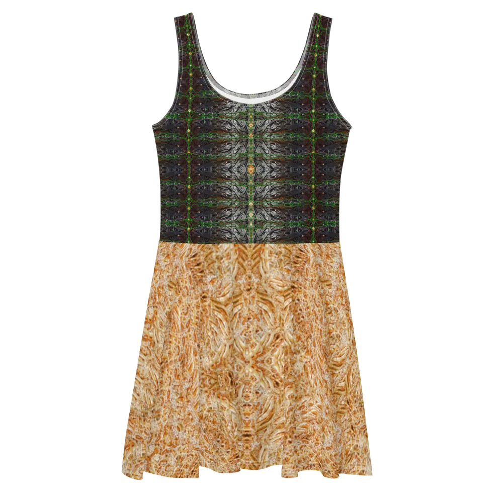 Fitted Skater Dress (Her/Muliebris)(Rind#2 Tree Link Ouroboros Smith Fabric) RJSTHW2021 RJS