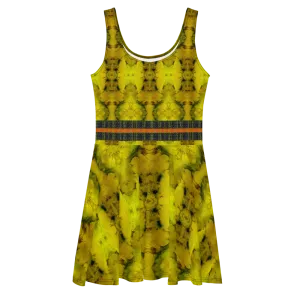 Fitted Skater Dress (Her/Muliebris)(Tree Link Stripe) RJSTH@Fabric#1 RJSTHS2021 RJS