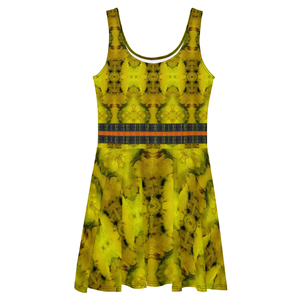Fitted Skater Dress (Her/Muliebris)(Tree Link Stripe) RJSTH@Fabric#1 RJSTHS2021 RJS