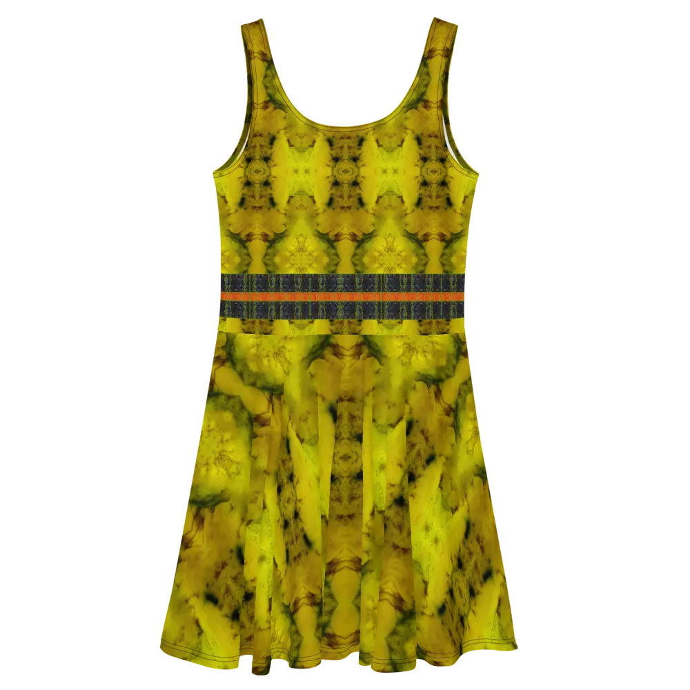 Fitted Skater Dress (Her/Muliebris)(Tree Link Stripe) RJSTH@Fabric#1 RJSTHS2021 RJS