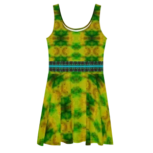 Fitted Skater Dress (Her/Muliebris)(Tree Link Stripe) RJSTH@Fabric#10 RJSTHS2021 RJS