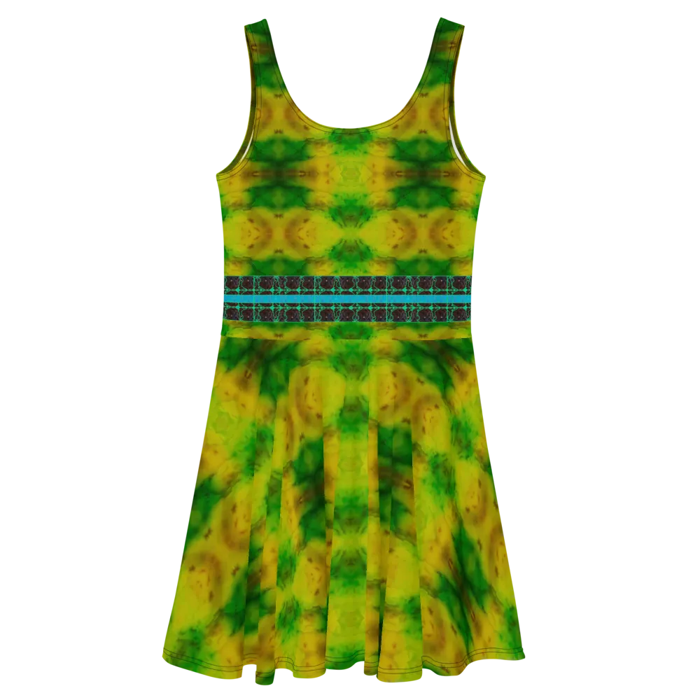 Fitted Skater Dress (Her/Muliebris)(Tree Link Stripe) RJSTH@Fabric#10 RJSTHS2021 RJS