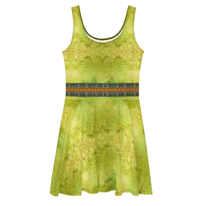 Fitted Skater Dress (Her/Muliebris)(Tree Link Stripe) RJSTH@Fabric#2 RJSTHS2021 RJS