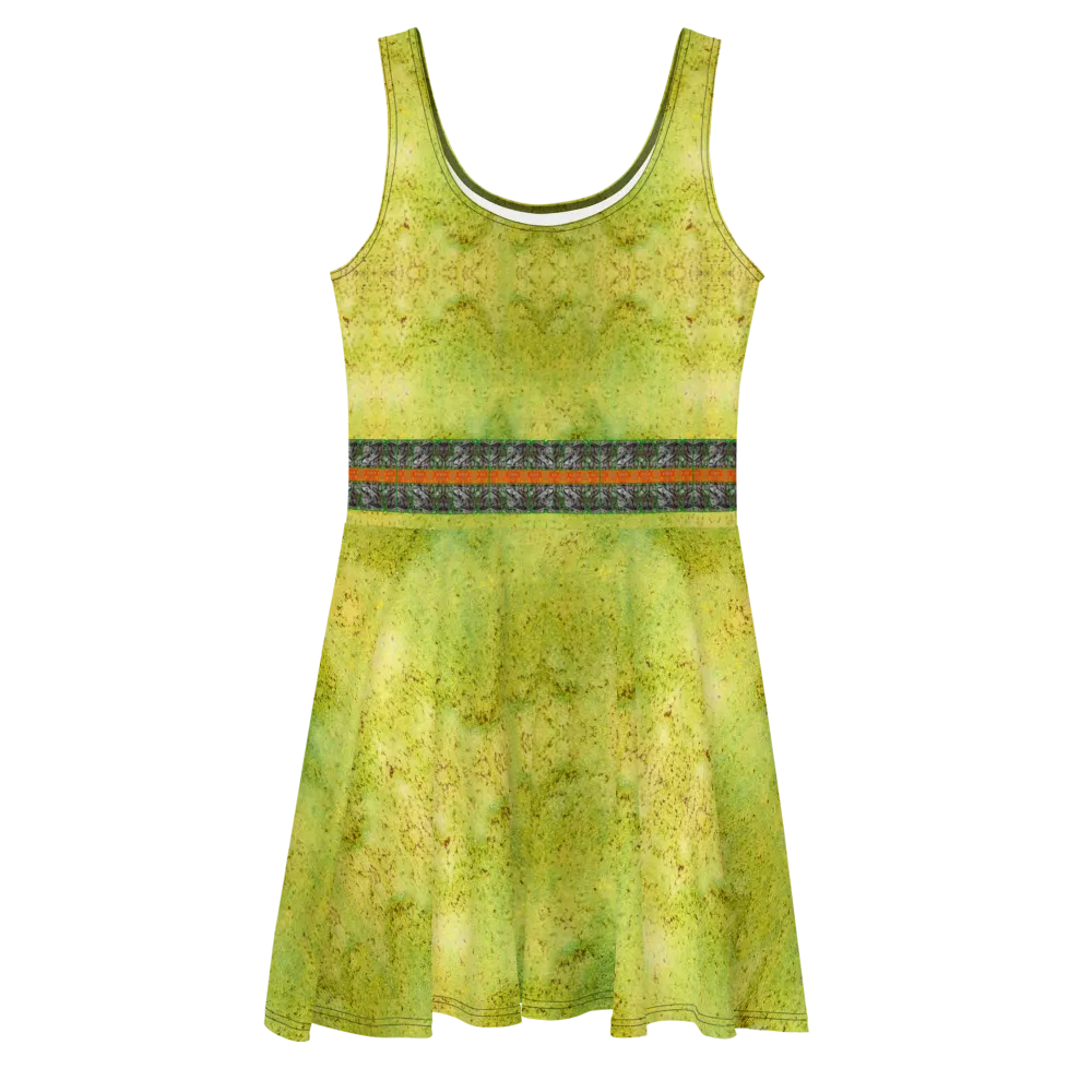 Fitted Skater Dress (Her/Muliebris)(Tree Link Stripe) RJSTH@Fabric#2 RJSTHS2021 RJS