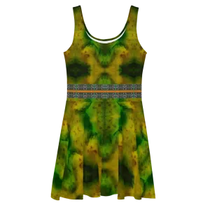 Fitted Skater Dress (Her/Muliebris)(Tree Link Stripe) RJSTH@Fabric#3 RJSTHS2021 RJS