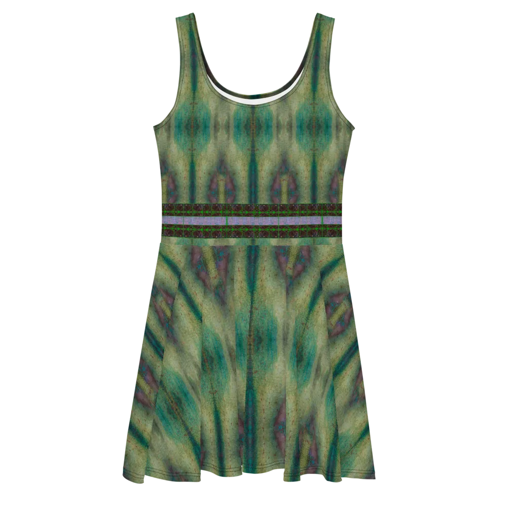 Fitted Skater Dress (Her/Muliebris)(Tree Link Stripe) RJSTH@Fabric#4 RJSTHS2021 RJS