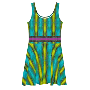 Fitted Skater Dress (Her/Muliebris)(Tree Link Stripe) RJSTH@Fabric#8 RJSTHS2021 RJS