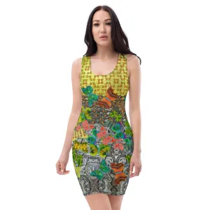 Fitted Sleeveless Bodycon Dress (Her/Muliebris)(Butterfly Glade Shoal Solstice GNHV8.2) RJSTH@Fabric#2 RJSTHw2021 RJS