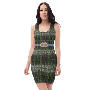 Fitted Sleeveless Bodycon Dress (Her/Muliebris)(Rind#5 Ouroboros Butterfly Belt Tree Link) RJSTH@Fabric#5  RJSTHW2021 RJS