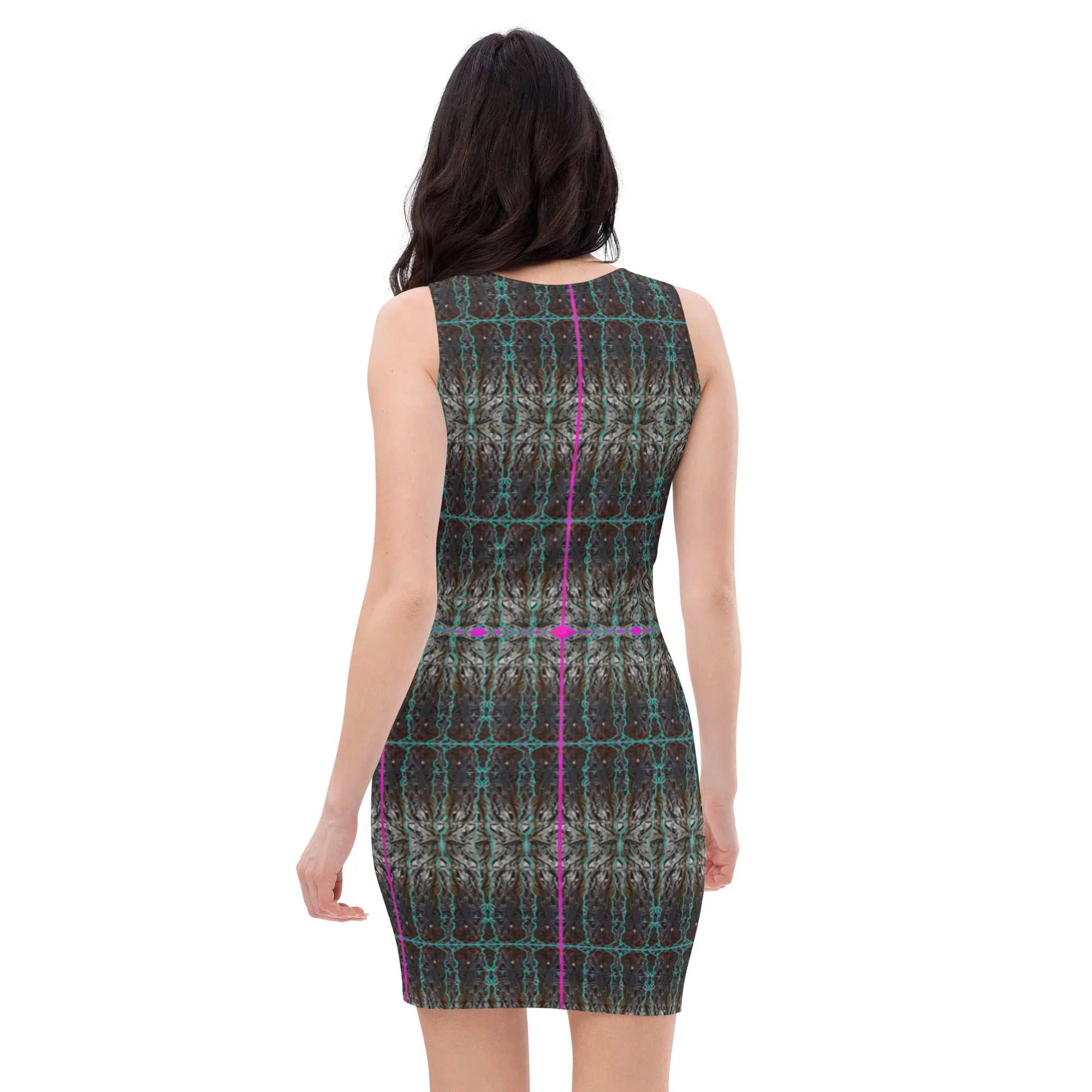 Fitted Sleeveless Bodycon Dress (Her/Muliebris)(Rind#8 Tree Link) RJSTH@Fabric#8 RJSTHW2021 RJS