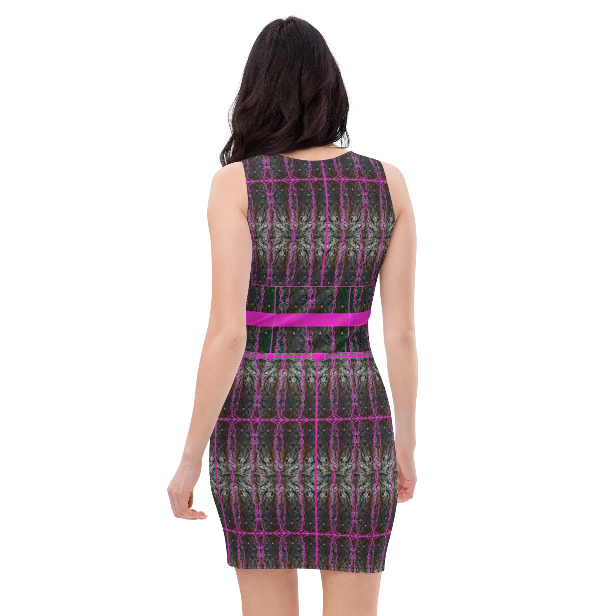 Fitted Sleeveless Bodycon Dress (Her/Muliebris)(Rind#9 Ouroboros Butterfly Belt Tree Link) RJSTH@Fabric#9  RJSTHW2021 RJS