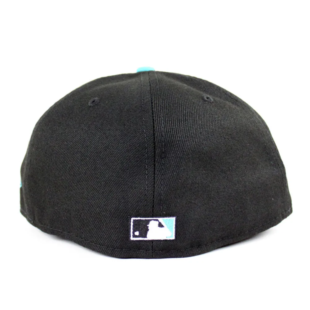 Florida Marlins 10 Year  Anniversary New Era 59Fifty Fitted Hat (Black Mint Under brim)