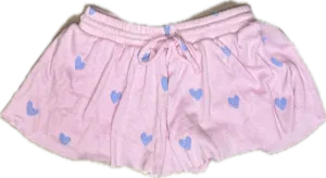 Flowers By Zoe- Blue Heart Pink Shorts