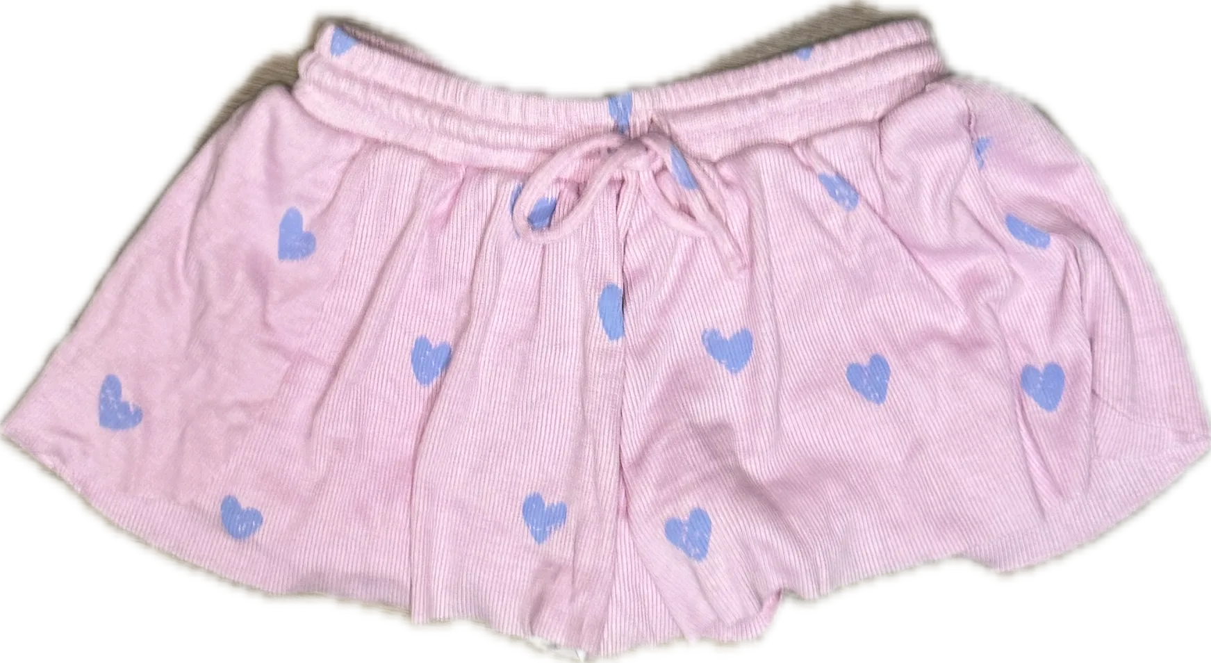 Flowers By Zoe- Blue Heart Pink Shorts