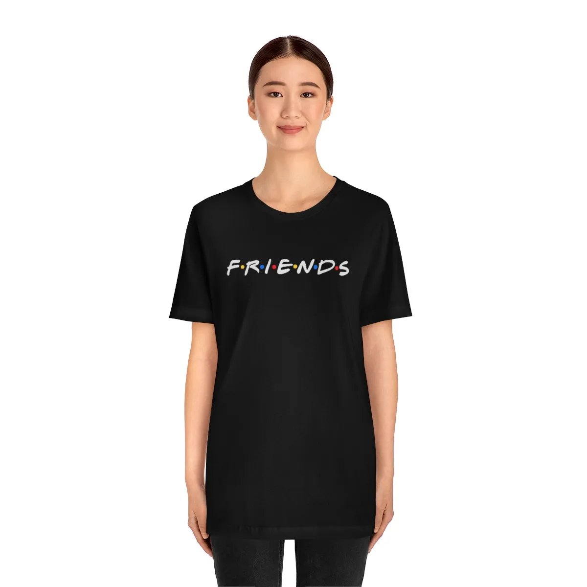 Friends-white lettering-Unisex Jersey Short Sleeve Tee