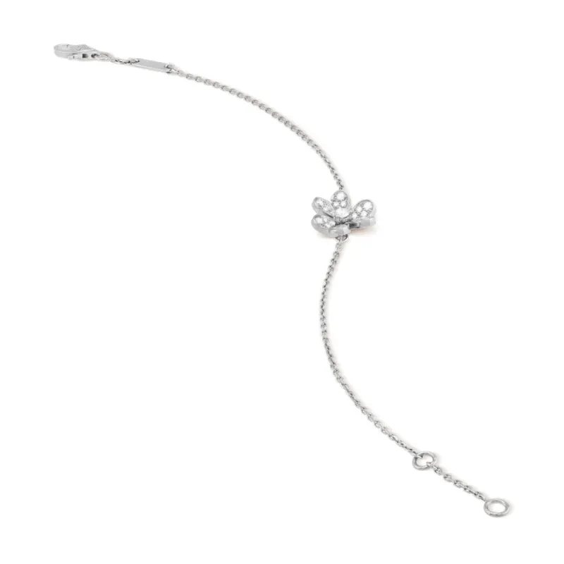 Frivole Clover White Gold-Plated Chain Bracelet