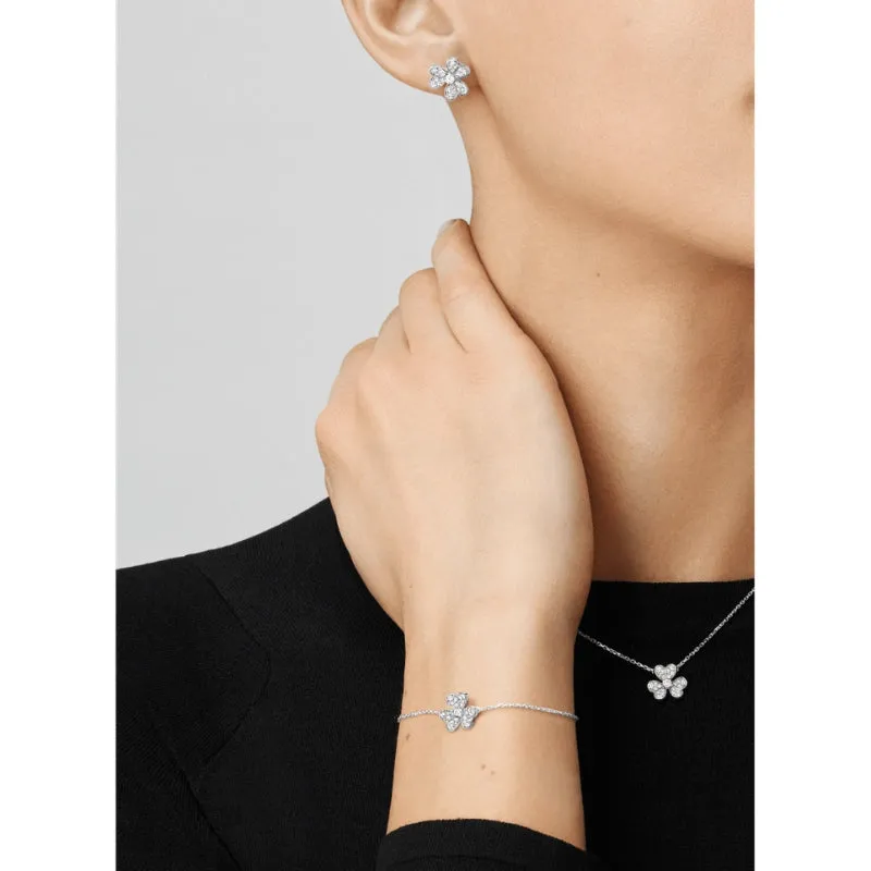 Frivole Clover White Gold-Plated Chain Bracelet