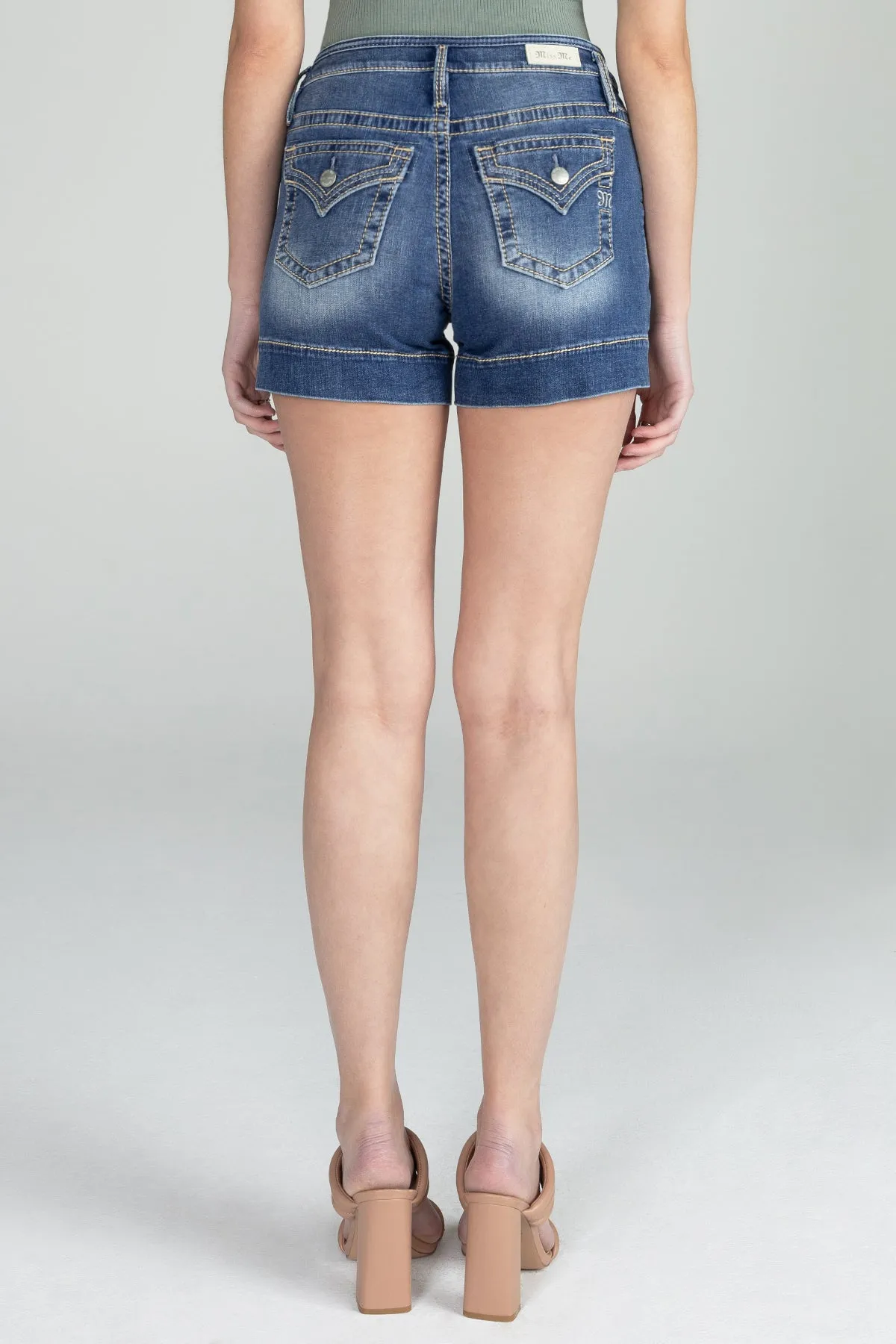 Front Button High Rise Shorts