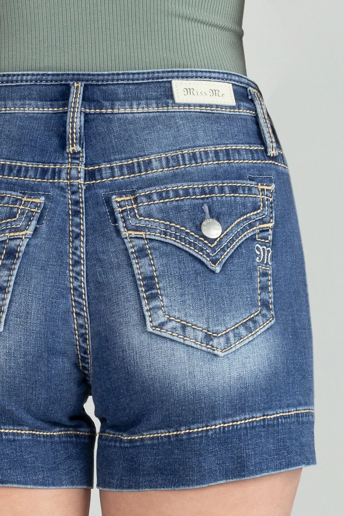 Front Button High Rise Shorts