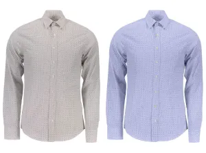 GANT DIAMOND G Men's Fitted Cubic Print Shirt 363115 Size M $225 NWT