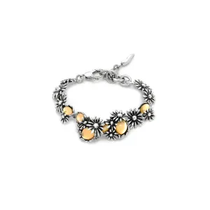 Giovanni Raspini Daisy silver bracelet 925 mother of pearl and rock crystal 11740
