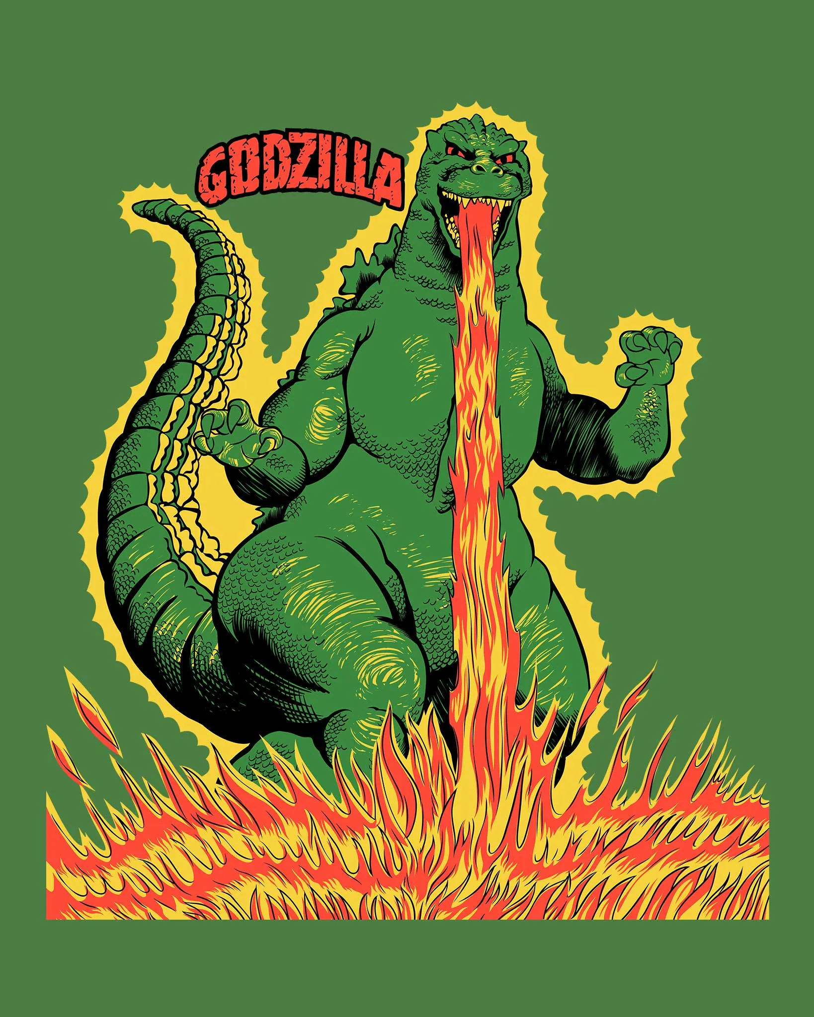 Godzilla - Halloween Smock Tee