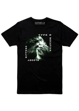 Gothicat Type O Necative Bloody Kittens Girly T-Shirt Black