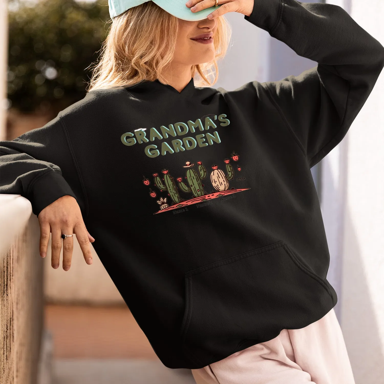 Grandma's Garden T-Shirt, Caztus Garden Shirt, Grandma Hoodie, Grandma Shirt, Mother's Day Gift For Grandma, Happy Mother's Day