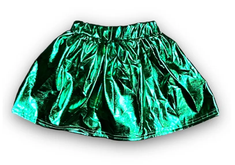 Green Metallic Skort