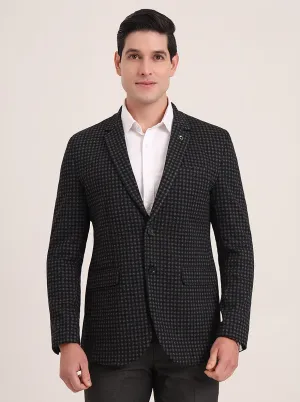 Grey Solid Regular Fit Blazer | JB Studio