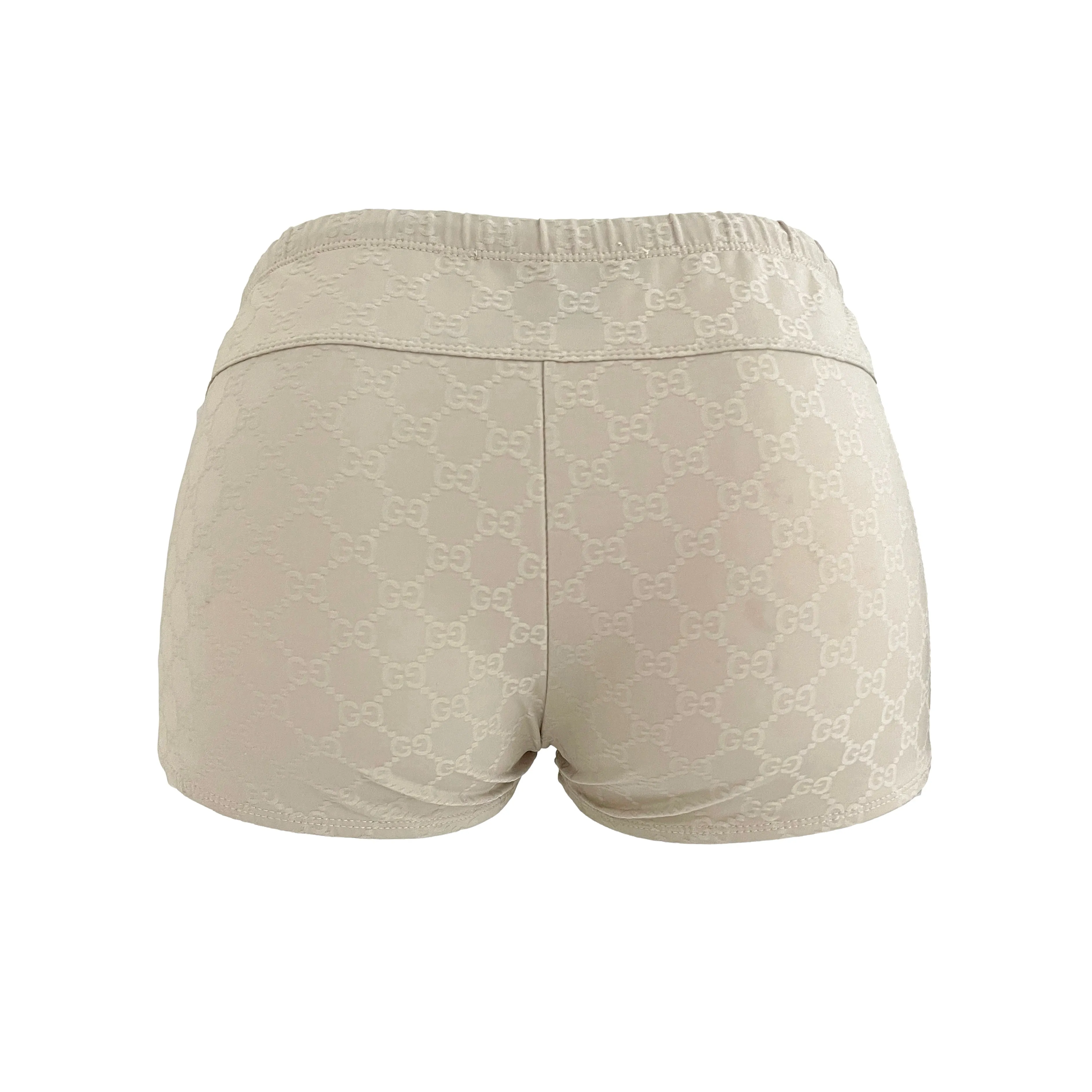 Gucci Beige Logo Booty Shorts