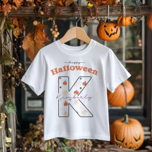 Halloween Pattern Personalised Toddler & Kids T Shirt