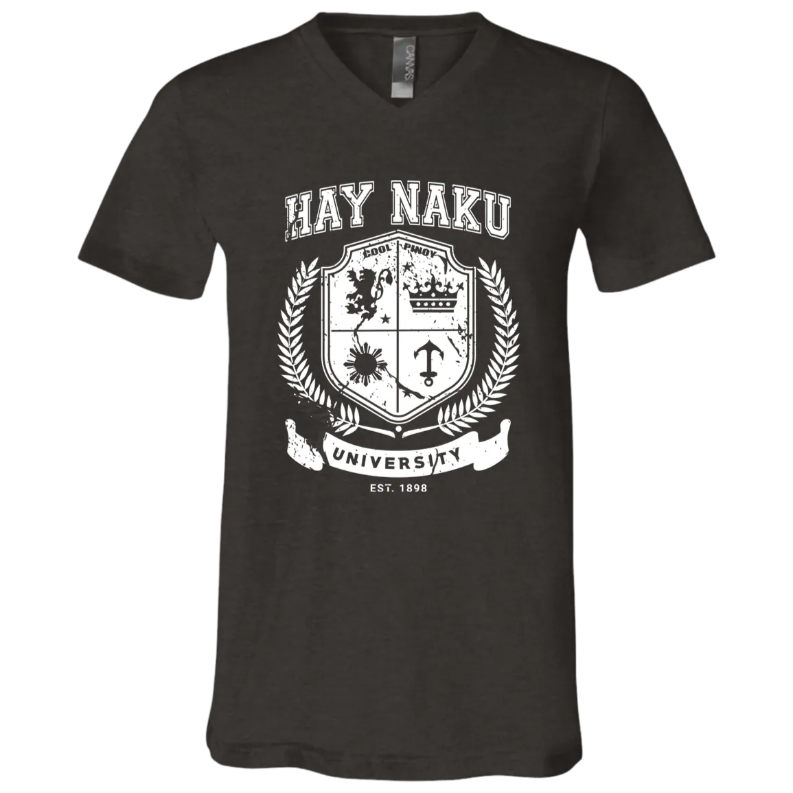 Hay Naku University Distressed CP Unisex Jersey V-Neck T-Shirt