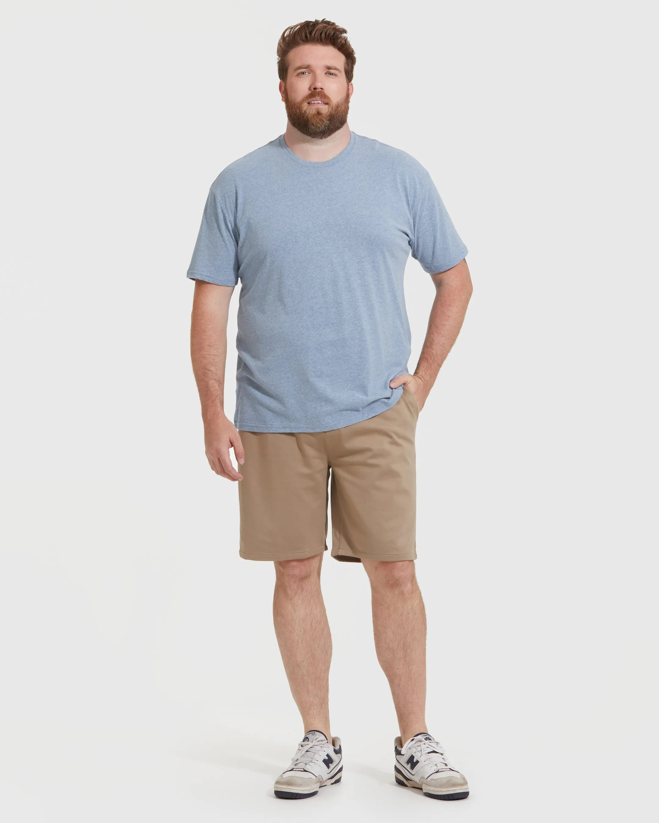 Heather Indigo Short Sleeve Crew Neck Tee