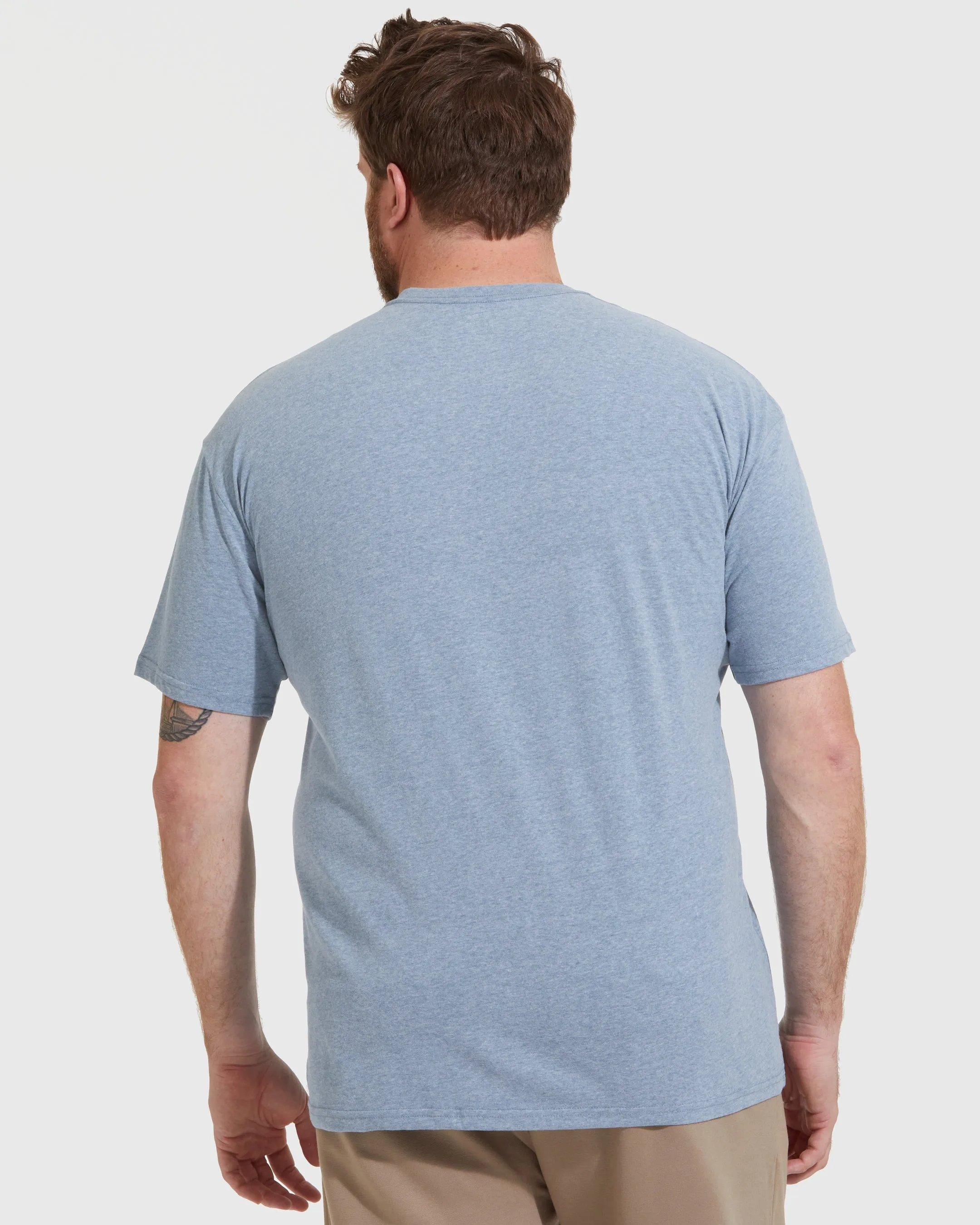 Heather Indigo Short Sleeve Crew Neck Tee