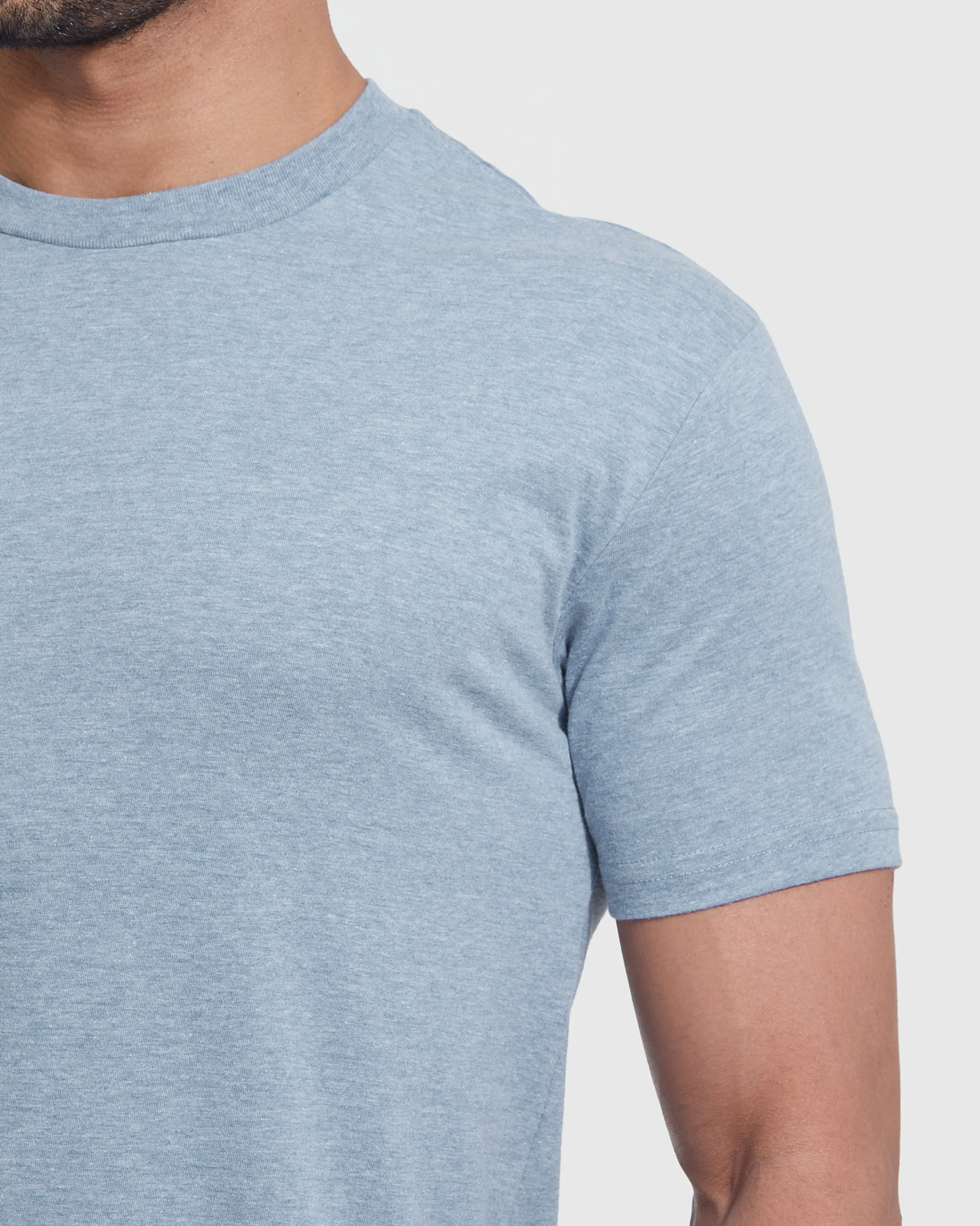 Heather Indigo Short Sleeve Crew Neck Tee
