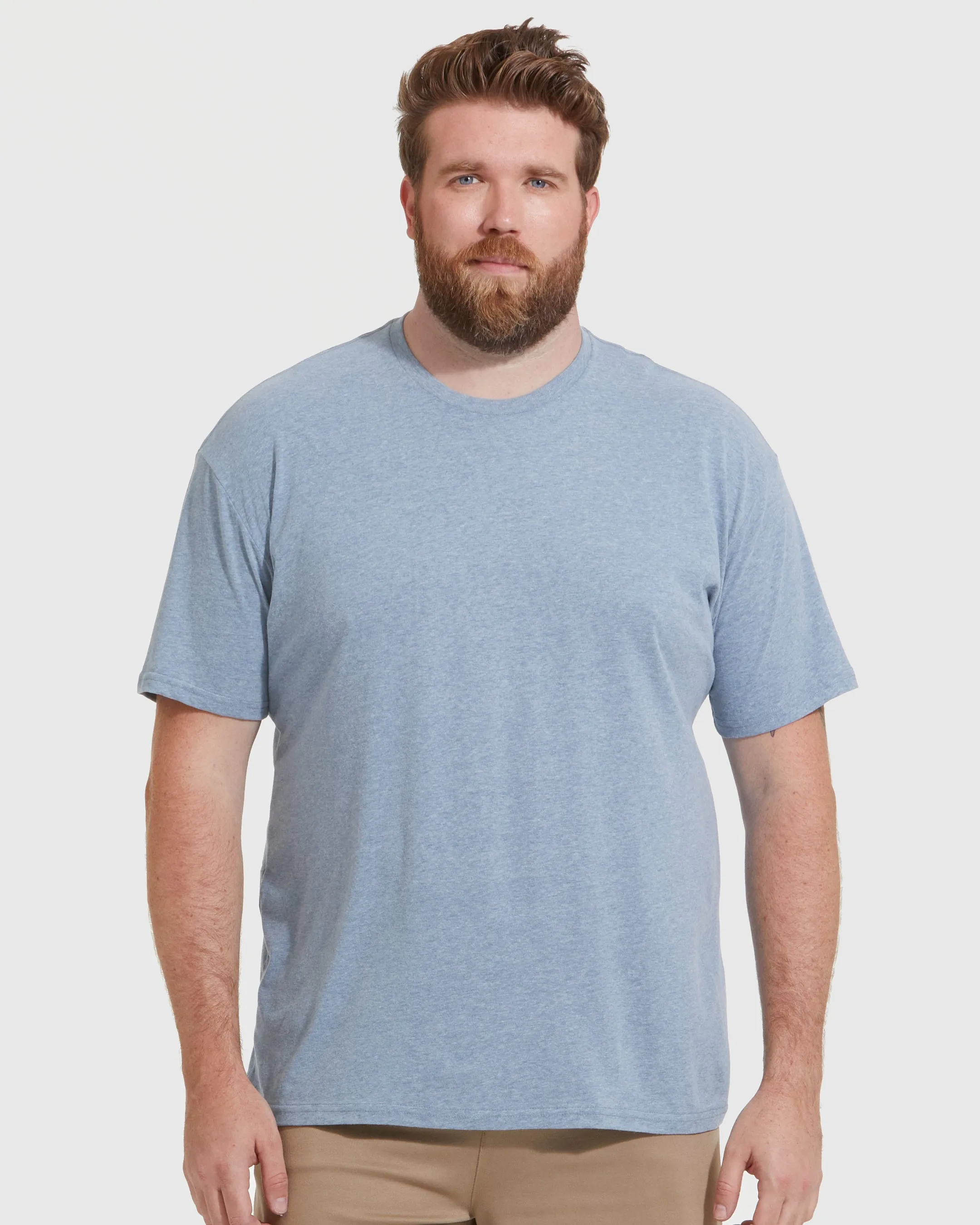 Heather Indigo Short Sleeve Crew Neck Tee