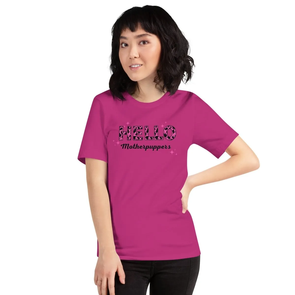 Hello Motherpuppers Dog Mom T-Shirt