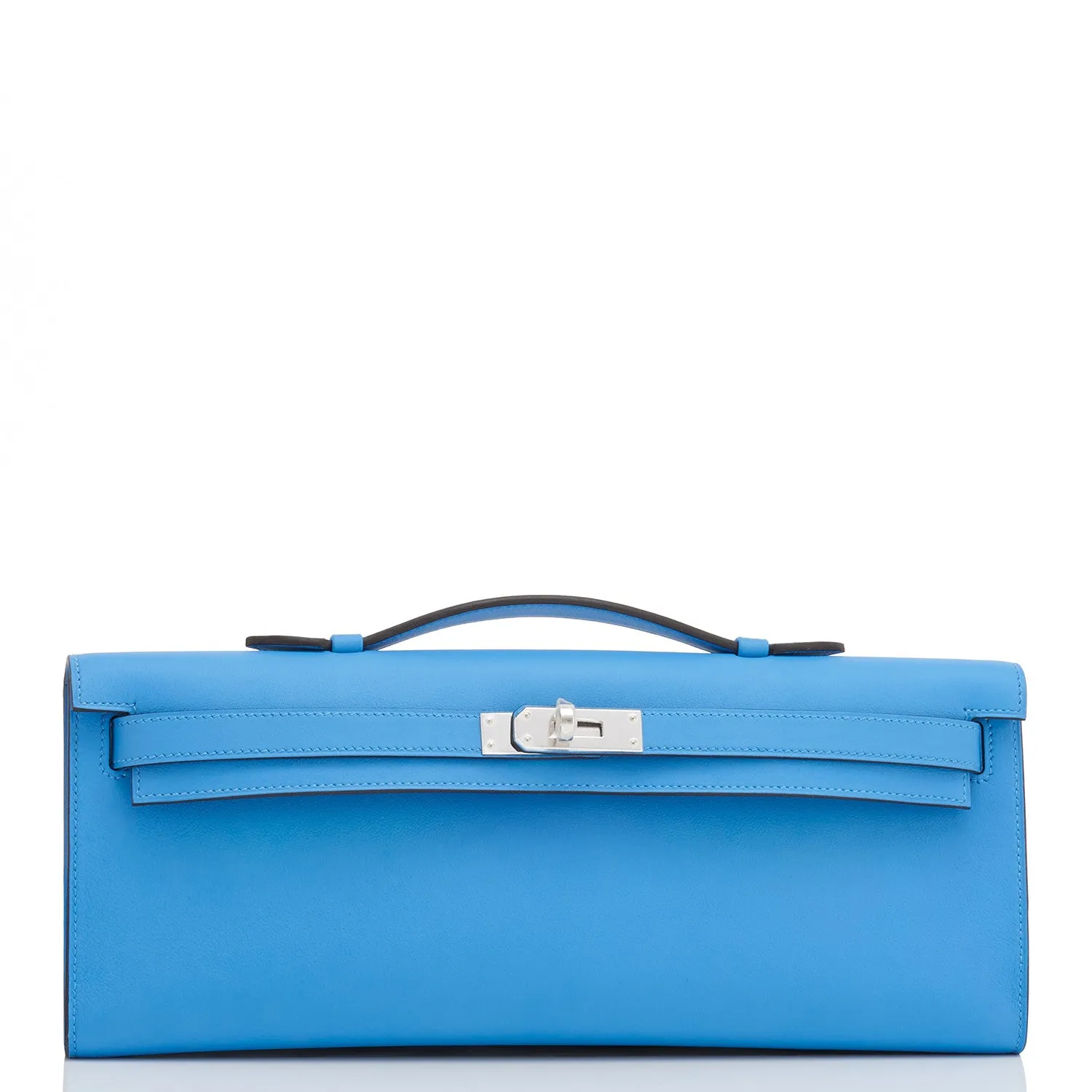Hermes Blue Paradise Kelly Cut Clutch Bag