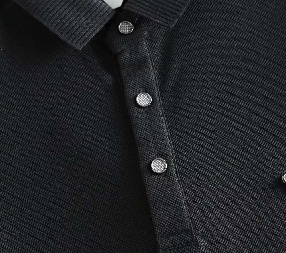 High-Class Initial Metal  Logo  Polo Shirt
