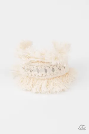 Homespun Hardware - White Bracelet